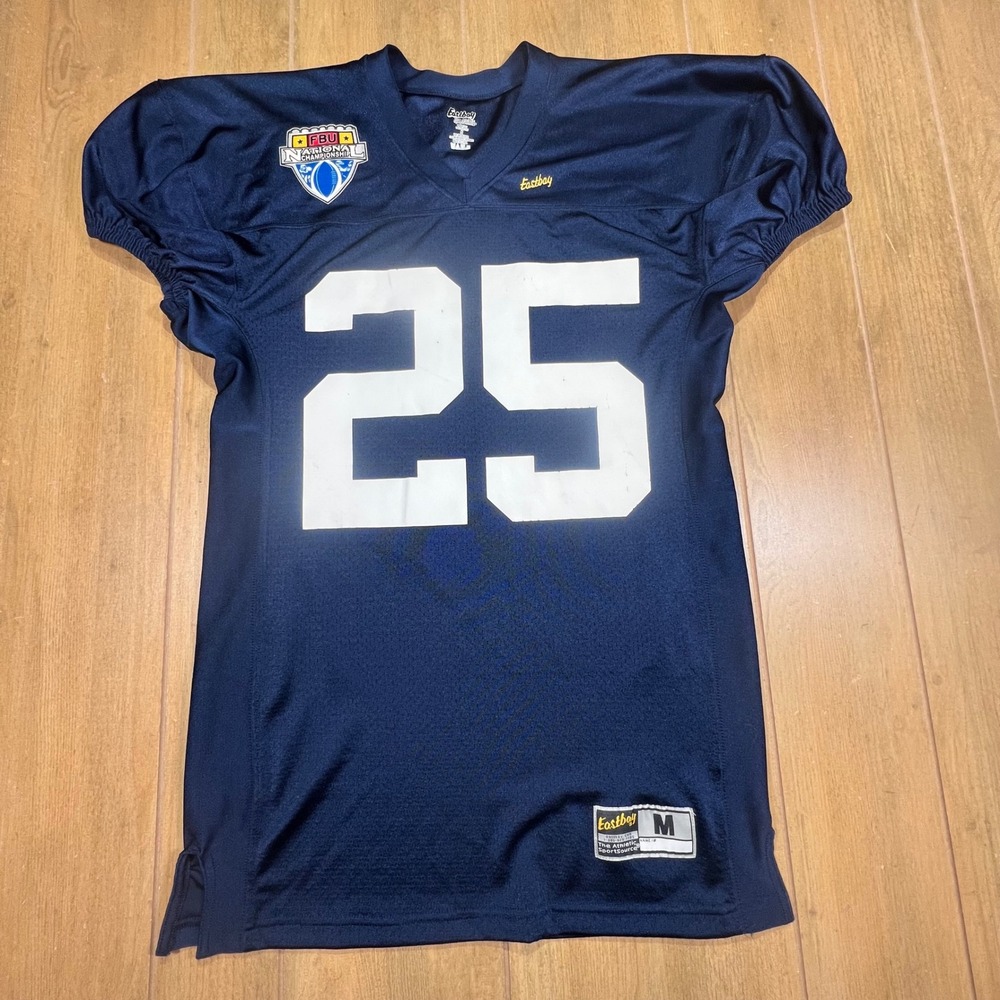 Eastbay Mens Navy Blue Football Jersey FBU National Champ Curt Warner 25‎